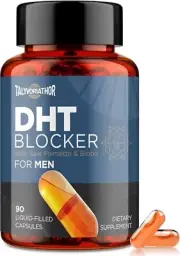 DHT Blocker for Men 90 Caps Saw Palmetto and Biotin, Hair Growth liquid filled