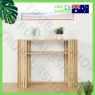 Modern Vertical Cut-Out Console Table Stylish MDF and Metal Design Free Shipping