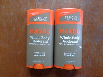 Mando 2x Whole Body Deodorant Smooth Solid Unscented