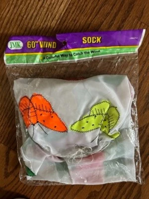 60” Wind Sock - Butterflies & Flowers New