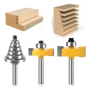 Solid Hardened Rabbet Router Bit with 6 Bearings Various Cutting Depth DIY Tool