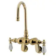 Elements Of Design DT0812CL Double Handle Wall Mounted Clawfoot - Brass