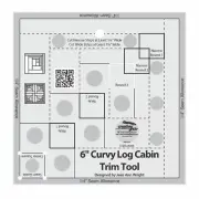 Curvy Log Cabin Trim Tool ~ 6" finished blocks ~ Creative Grids Quilting Ruler