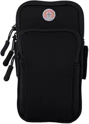 Phone Holder for Running Armband,Cell Phone Purse Mobile Phone arm Bag for Women Men Pouch,Sports and Fitness Arm Bands Sleeve (Black, One Size)