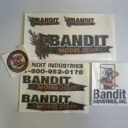 Brush Bandit Wood Chipper Model 255xp Sticker Decal Kit, Aftermarket Repro Kit