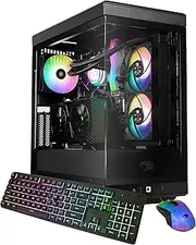 iBUYPOWER Y40 PRO Black Gaming PC Desktop Computer AMD Ryzen 9 7900X CPU, NVIDIA GeForce RTX 5070Ti 16GB GPU, 32GB DDR5 RGB 5200MHz RAM, 2TB NVMe SSD, Windows 11 Home, Keyboard, Mouse - Y40BA9N57T01