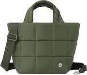 [WESTBRONCO] Small Puffer Bag Quilted Crossbody Bags for Women Puffy Purse Nylon Shoulder Handbag with Adjustable Strap