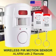 Wireless Motion Sensor Alarm Security Detector Remote Control Home Garage