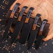 Hand Forged Damascus Steel Chef Knife Set, Kitchen Knives | Chef Knive Set,