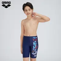 在飛比找ETMall東森購物網優惠-arena阿瑞娜兒童競技泳衣男童男孩小孩寶寶及膝版型運動游泳