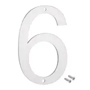 6 Inch 304 Stainless Steel House Number Polishing for Door Mailbox(Number 6)