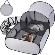 Outdoor Cat Playpen | Kitten Playpen Cat Tent Tunnel | Foldable Enclosure Exercise Playground Tunnel, Interactive Toys for Kitten Puppy Indoor Outdoor Games