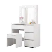 Levede LED Light Dressing Table and Stool White