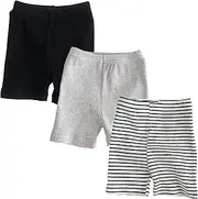 [EISHOW] 3 Pack Unisex Baby Shorts Cotton Blend Summer Bloomers Under Dress Pants for Toddlers Infant Girls Boys 0-18 Months