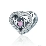 Silver plating Heart MOM Letter Charm Fit Charm Bracelet DIY Jewelry Mother Gift