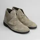 NWT Clarks Men's Desert Boot Lace Up Shoes In Gray Suede Size 11 1/2