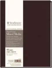 Strathmore 469-408 Hardbound Mixed Media Art Journal, 8.5" x 11", Toned Gray,...
