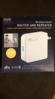 ITEK WIRELESS INSTANT ROUTER & REPEATER RANGE EXTENDER SIGNAL BOOSTER