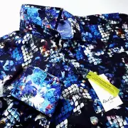 Robert Graham Embroidered Paisley Geometric Patchwork Colorful Sport Shirt 4XL