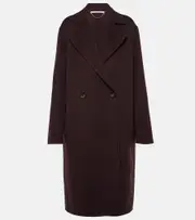 [Stella McCartney] Stella McCartney Double-breasted wool coat AU 6 brown