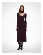 [Witchery] High Neck Knit Dress in Plum