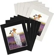 Frame Mats Set of 8 Photo Frames Mats Adhesive Classic Colours Sturdy Paper Easy Install Wall Decor Accessory