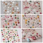Santa Claus Christmas Nail Decals Cartoon Xmas Nail Decorations Lady Girls