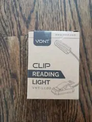 NEW Vont Book Light 90 Hours Clamp Reading Warm White LEDs Rechargeable Clip On