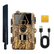 4G LIVE Trail Camera APP Control IR Night Vision Hunting Trap HD Camera 60MP 8K with SIM Card Mobil As Shown