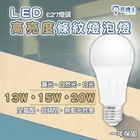 在飛比找樂天市場購物網優惠-〖亮博士〗LED E27 高效能球泡燈 條紋燈泡 13W 1