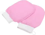 CANIGHT 2Pcs Bath Foaming Gloves Exfoliating Mitts for Deep Skin Cleansing Comfortable Shower Supplies for Arms Legs Chest and Back Reusable Body Scrubber