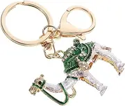 [FOMIYES] Shape Rhinestone Keychain Drip Oil Pendant Decorative Key Ring for Bags and Keys Unique present for Stylish Rhinestone Accessory