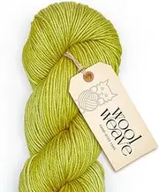 [WoolWeave] Superwash Merino Wool Yarn for Knitting & Crocheting Projects - Premium Hand Dyed Yarn, 100gr, 240 Yards Dk Weight Yarn - Luxurious, Soft & Durable Pistachio Yellow Yarn, MWY37