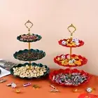 3 Tiers Fruit Dessert Stand Rack Cake Display Plate Tray Kitchen Storage Wedding