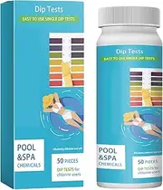 Pool and Spa Test Strips | Hot Tub Test Strips | Pool Water Testing Kit | Pool Water Test Strips | Three-in-1 Multi-Purpose 50 Accurate Test Strips for Swimming Pools, Spas and Hot Tubs