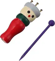 MUELODSIC DIY Doll Craft Knitting Wooden Weaving Tool Knitting Wool Yarn Educational Threading Toy for Beginners Boys and Girls Random