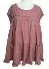 Free People Smokey Wing Mauve Top Dress Sleeveless Size Large New