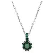 Swarovski Birthstone Pendant Necklace Square Cut, May, Green, Rhodium Plated