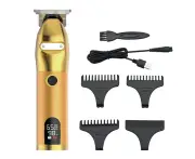 Cordless Trimmer LCD Power Display Hair Clipper for Men USB Rechargeable Electric Hair Trimmers - Gold