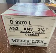 New WEISER LOCK D 9370 L Double Cylinder Deadbolt Brass USA Made