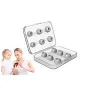 6 Pairs For Airpods Pro Replacement Memory Foam Ear Tips With Noise Reduction Hole-Gray