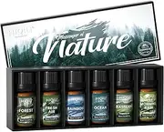 HIQILI Nature Fragrance Oil 6x10ml, Scented Oil for Candle Scents Soap Making & Diffuser, Essential Oils Set for Soy Candles Slime Home Car Aromatherapy
