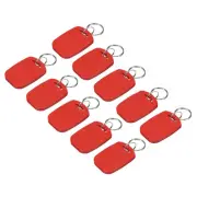 12Pcs IC Card M1 Key Fobs RFID Proximity 13.56MHz Read Only Smart Tag Red