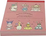Sanrio Characters Mini Block Notepad Small Size Memo Pad Paper 2design 100sheets Japan (Vertical Nice feel)