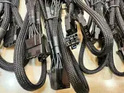 4 Pcs EVGA SuperNOVA 6 pin PERIF to 4X MOLEX IDE DRIVER POWER cable ,ORIGINAL