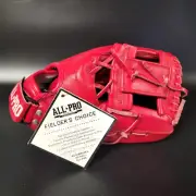 ALL-PRO Baseball Glove RH Infielders Mitt RED Leather BL20-R NOS