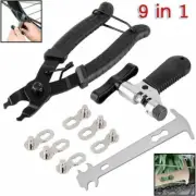 9 in1 Bicycle Chain Tool Link Pliers Chain Tester Remover Repair Tool0
