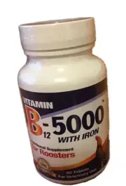 Vitamin B12-5000 with Iron 60 Tabs for Roosters - Bundle of 6