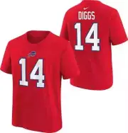 Nike Men's NFL Buffalo Bills Stefon Diggs #14 Football Tshirt, Red, M