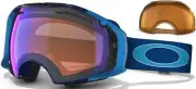 Oakley Vintage Marine Blue Goggles Airbrake Iridium +Anti Fog Orange Lens & Case